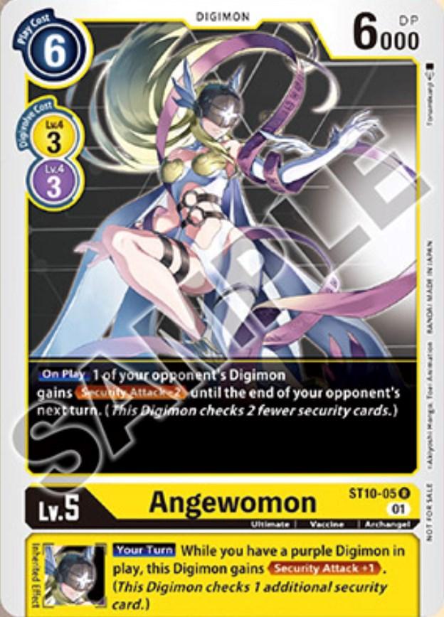 Archangel, Digimon, Rare, ST10-05, Starter Deck: Parallel World Tactician Promos, Ultimate, Vaccine, Yellow Angewomon [ST10-05] (Tamer Goods Set Angewomon & LadyDevimon) [Starter Deck: Parallel World Tactician Promos] - Trading Card World