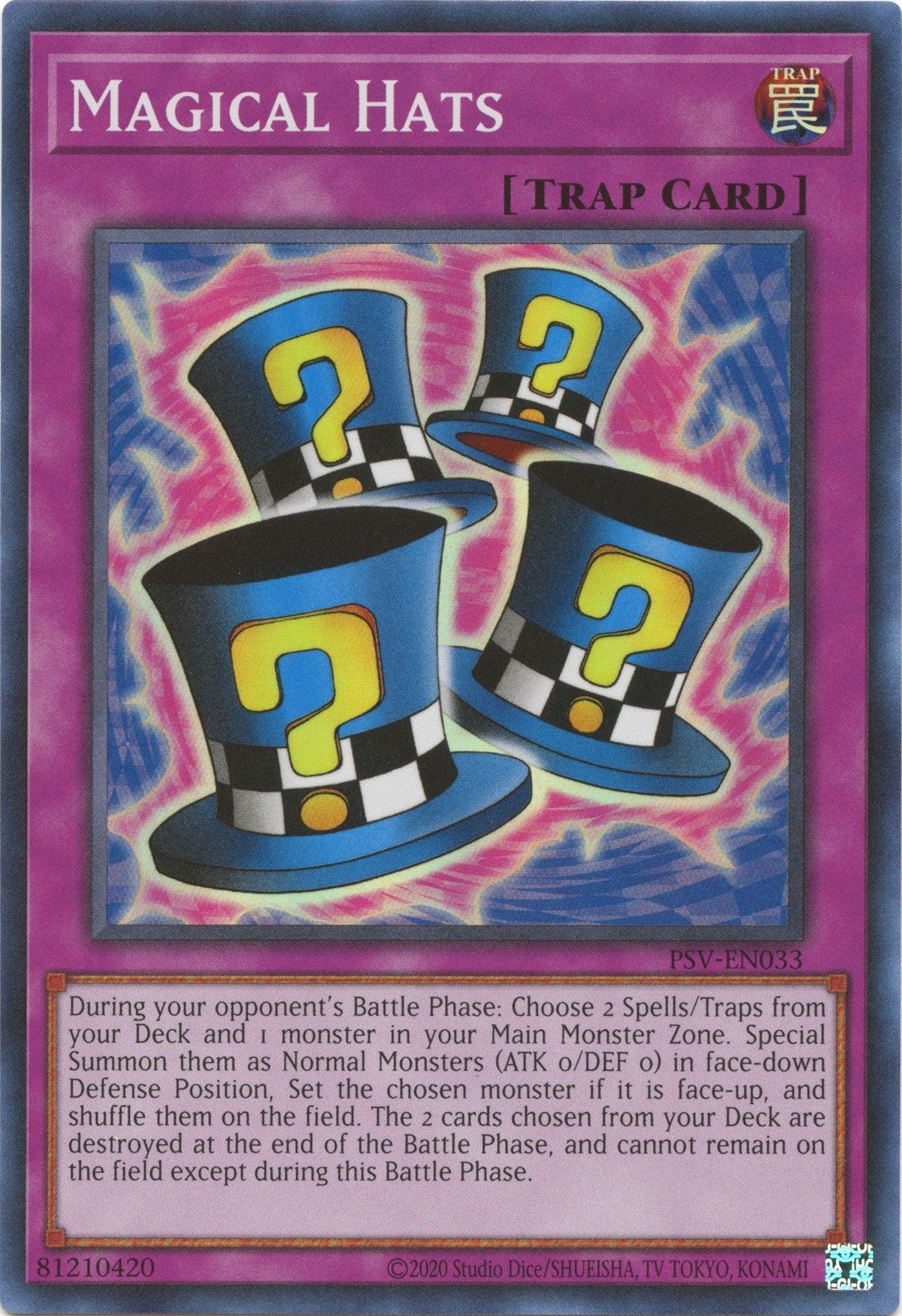 Normal Trap, Pharaoh's Servant (25th Anniversary Edition), Super Rare, Trap, Unlimited Magical Hats (25th Anniversary) [PSV-EN033] Super Rare - Trading Card World