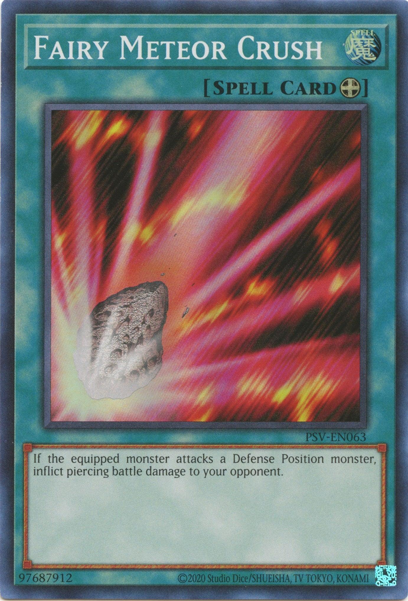 Equip Spell, Pharaoh's Servant (25th Anniversary Edition), Spell, Super Rare, Unlimited Fairy Meteor Crush (25th Anniversary) [PSV-EN063] Super Rare - Trading Card World