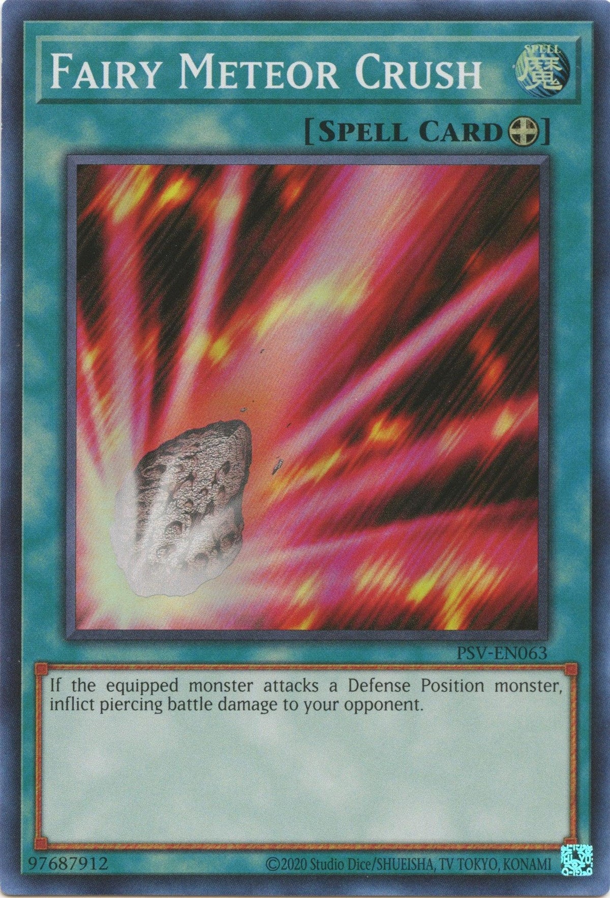 Equip Spell, Pharaoh's Servant (25th Anniversary Edition), Spell, Super Rare, Unlimited Fairy Meteor Crush (25th Anniversary) [PSV-EN063] Super Rare - Trading Card World