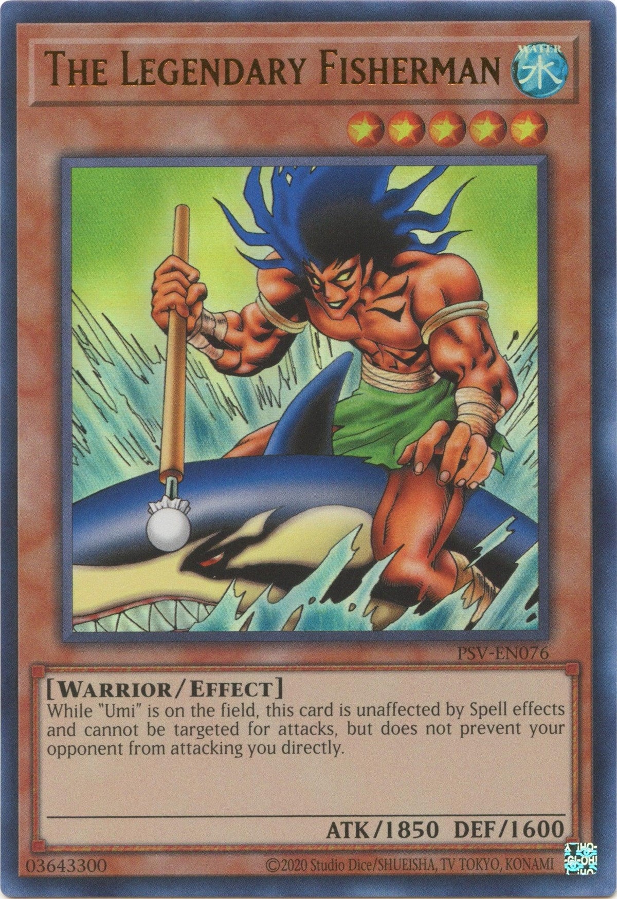 Effect Monster, Pharaoh's Servant (25th Anniversary Edition), Ultra Rare, Unlimited, Warrior, Water The Legendary Fisherman (25th Anniversary) [PSV-EN076] Ultra Rare - Trading Card World
