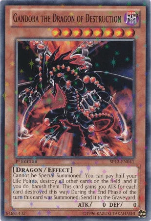 1st Edition, Dark, Dragon, Effect Monster, Star Pack 2013, Starfoil Rare, Unlimited Gandora the Dragon of Destruction [SP13-EN041] Starfoil Rare - Trading Card World