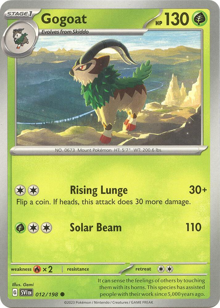 Scarlet & Violet: Base Set Gogoat (012/198) [Scarlet & Violet: Base Set] - Trading Card World