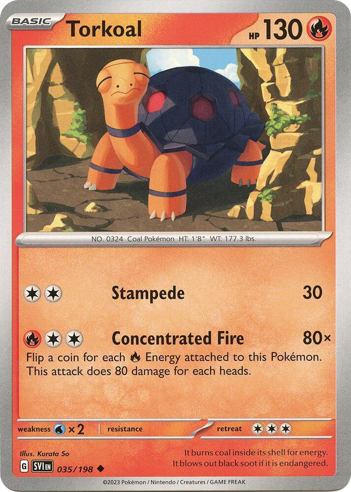 035, Scarlet & Violet: Base Set Torkoal (035/198) [Scarlet & Violet: Base Set] - Trading Card World