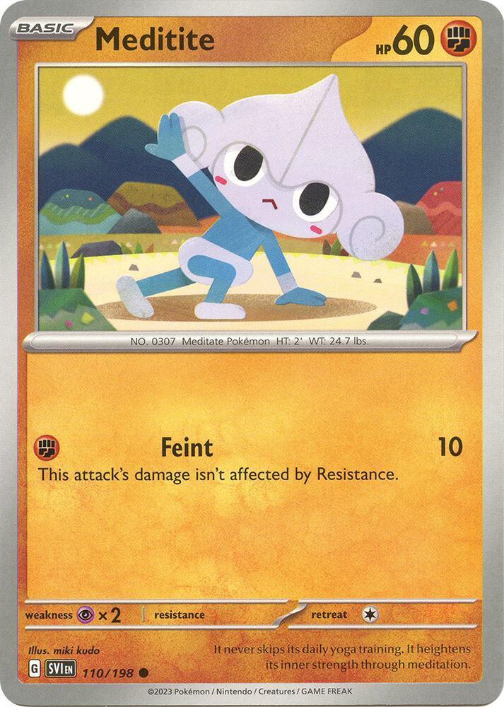 110, Scarlet & Violet: Base Set Meditite (110/198) [Scarlet & Violet: Base Set] - Trading Card World