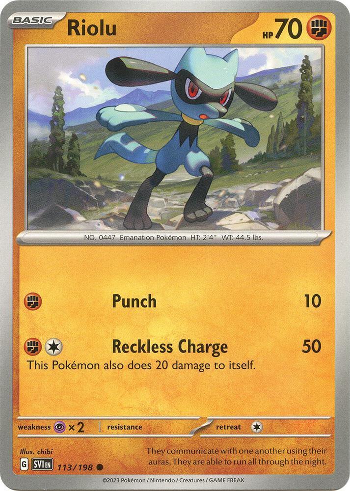 Scarlet & Violet: Base Set Riolu (113/198) [Scarlet & Violet: Base Set] - Trading Card World