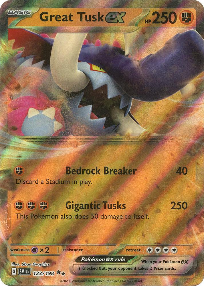Scarlet & Violet: Base Set Great Tusk ex (123/198) [Scarlet & Violet: Base Set] - Trading Card World