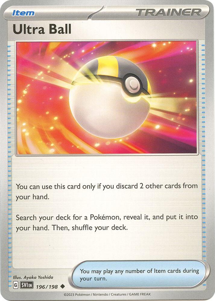 196, Item, Normal, Reverse Holofoil, Scarlet & Violet: Base Set, Uncommon Ultra Ball (196/198) [Scarlet & Violet: Base Set] - Trading Card World