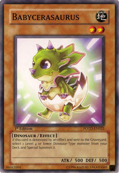 1st Edition, Common, Dinosaur, Earth, Effect Monster, Power of the Duelist, Unlimited Babycerasaurus [POTD-EN022] Common - Trading Card World