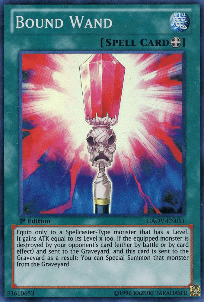 1st Edition, Equip Spell, Galactic Overlord, Spell, Super Rare, Unlimited Bound Wand [GAOV-EN051] Super Rare - Trading Card World