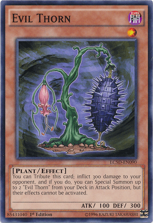 1st Edition, Common, Dark, Effect Monster, Legendary Collection 5D's, Plant Evil Thorn [LC5D-EN090] Common - Trading Card World