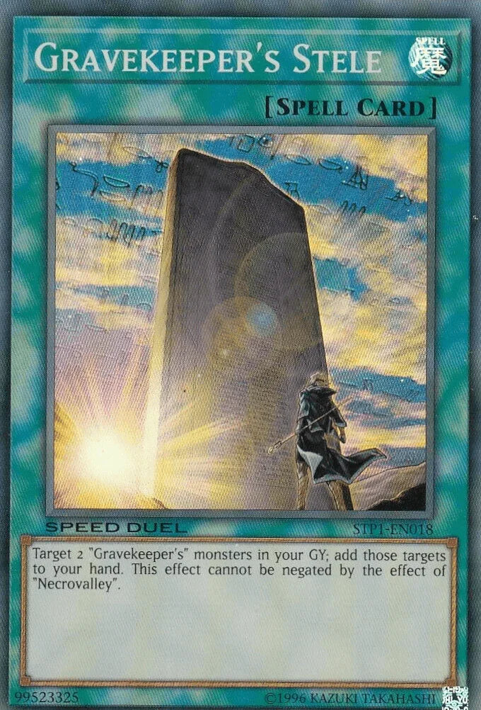 Normal Spell, Speed Duel: Tournament Pack 1, Spell, Super Rare, Unlimited Gravekeeper's Stele [STP1-EN018] Super Rare - Trading Card World