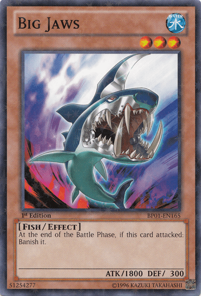 1st Edition, Battle Pack: Epic Dawn, Effect Monster, Fish, Starfoil Rare, Unlimited, Water Big Jaws [BP01-EN165] Starfoil Rare - Trading Card World