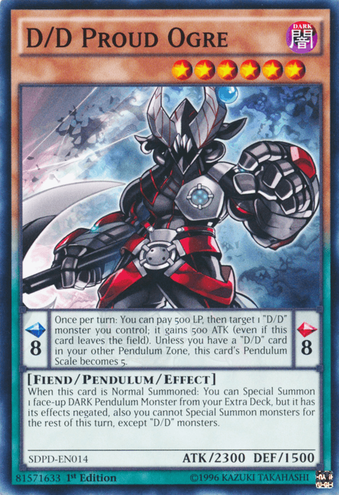 1st Edition, Common, Dark, Fiend, Pendulum/Effect Monster, Structure Deck: Pendulum Domination D/D Proud Ogre [SDPD-EN014] Common - Trading Card World