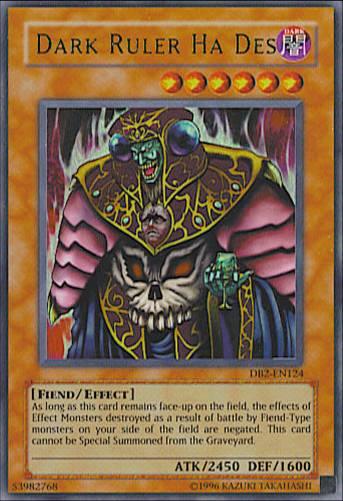 Dark, Dark Beginning 2, Effect Monster, Fiend, Ultra Rare, Unlimited Dark Ruler Ha Des [DB2-EN124] Ultra Rare - Trading Card World