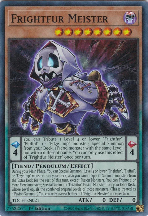 1st Edition, Dark, Fiend, Pendulum/Effect Monster, Super Rare, Toon Chaos, Unlimited Frightfur Meister [TOCH-EN021] Super Rare - Trading Card World