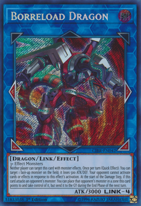 1st Edition, Circuit Break, Dark, Dragon, Link/Effect Monster, Secret Rare, Unlimited Borreload Dragon [CIBR-EN042] Secret Rare - Trading Card World