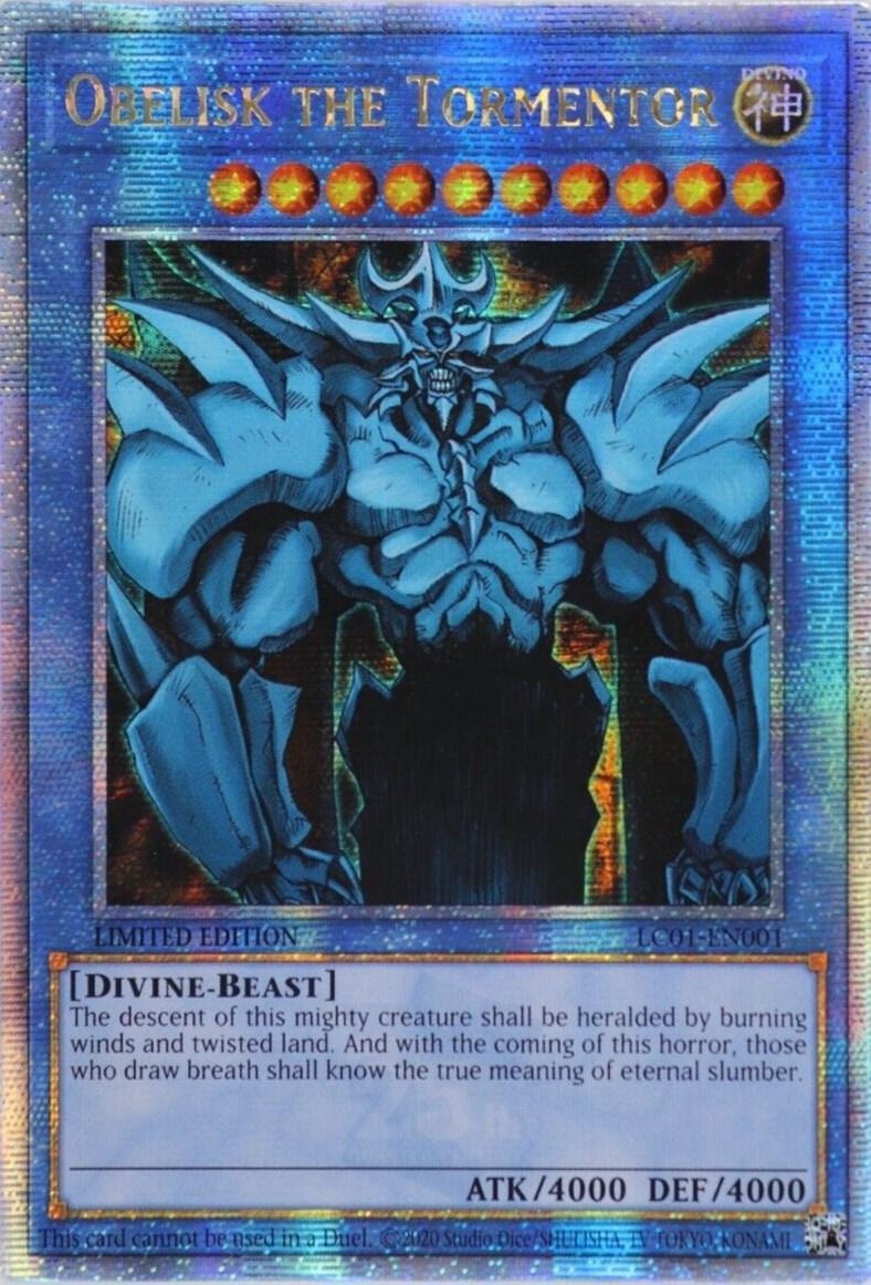 Divine, Divine-Beast, Effect Monster, Legendary Collection (25th Anniversary Edition), Limited, Quarter Century Secret Rare Obelisk the Tormentor (25th Anniversary) [LC01-EN001] Quarter Century Secret Rare - Trading Card World