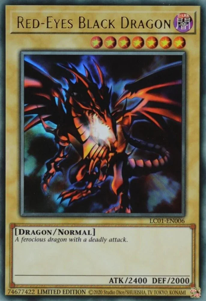 Dark, Dragon, Legendary Collection (25th Anniversary Edition), Limited, Normal Monster, Ultra Rare Red-Eyes Black Dragon (25th Anniversary) [LC01-EN006] Ultra Rare - Trading Card World