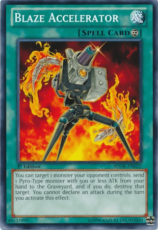 1st Edition, Common, Continuous Spell, Spell, Structure Deck: Onslaught of the Fire Kings Blaze Accelerator [SDOK-EN025] Common - Trading Card World
