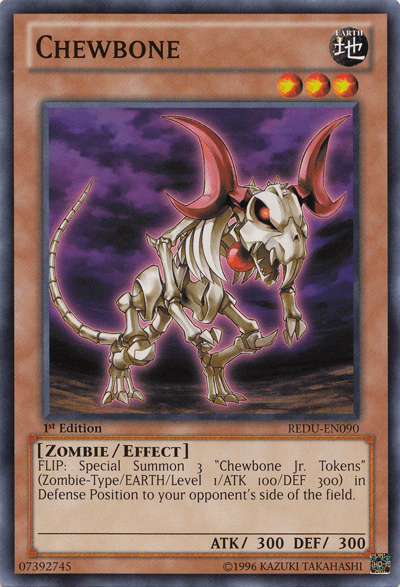 1st Edition, Common, Earth, Effect Monster, Return of the Duelist, Unlimited, Zombie Chewbone [REDU-EN090] Common - Trading Card World