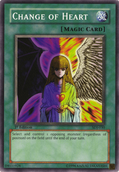 1st Edition, Common, Normal Spell, Spell, Starter Deck: Joey, Unlimited Change of Heart [SDJ-030] Common - Trading Card World