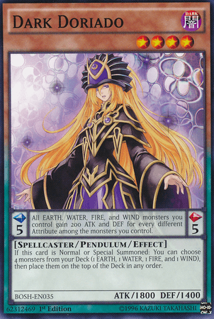 1st Edition, Breakers of Shadow, Common, Dark, Pendulum/Effect Monster, Spellcaster, Unlimited Dark Doriado [BOSH-EN035] Common - Trading Card World