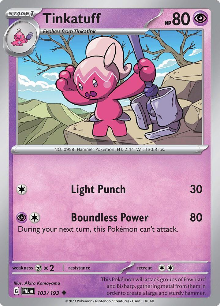 Scarlet & Violet: Paldea Evolved Tinkatuff (103/193) [Scarlet & Violet: Paldea Evolved] - Trading Card World