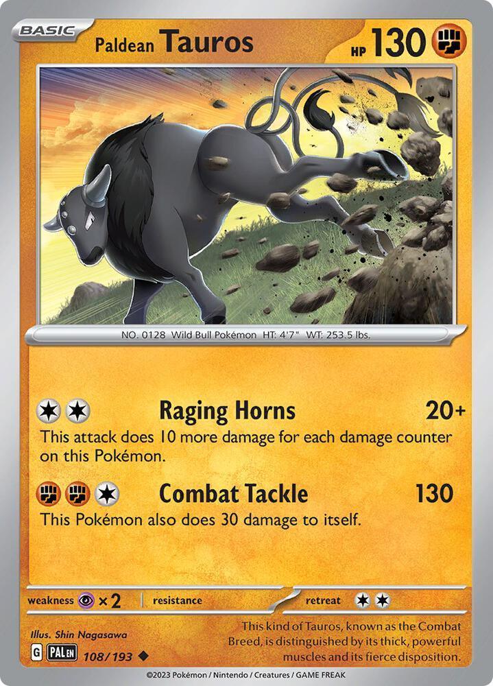 Scarlet & Violet: Paldea Evolved Paldean Tauros (108/193) [Scarlet & Violet: Paldea Evolved] - Trading Card World