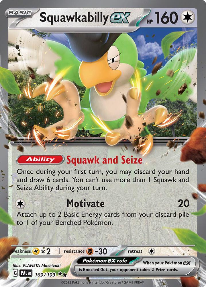 Scarlet & Violet: Paldea Evolved Squawkabilly ex (169/193) [Scarlet & Violet: Paldea Evolved] - Trading Card World