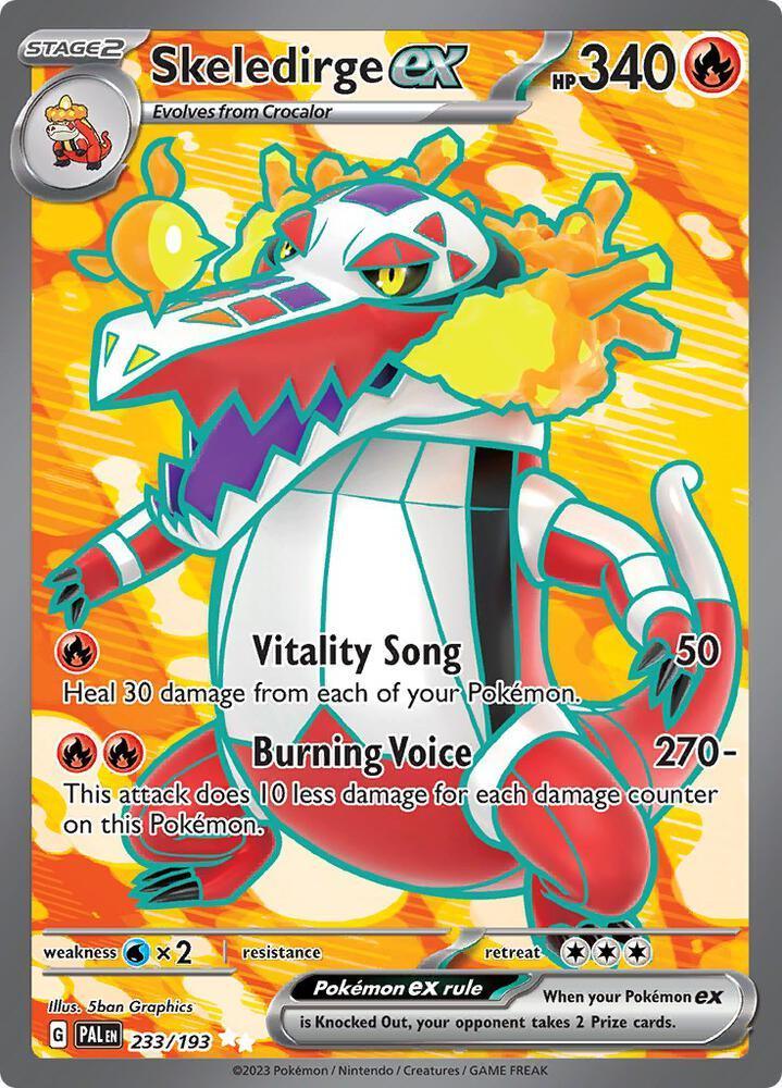 Scarlet & Violet: Paldea Evolved Skeledirge ex (233/193) [Scarlet & Violet: Paldea Evolved] - Trading Card World