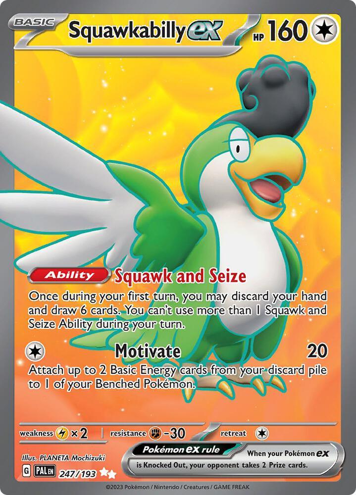 Scarlet & Violet: Paldea Evolved Squawkabilly ex (247/193) [Scarlet & Violet: Paldea Evolved] - Trading Card World