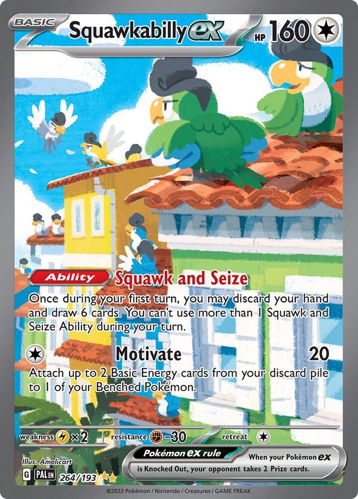 Scarlet & Violet: Paldea Evolved Squawkabilly ex (264/193) [Scarlet & Violet: Paldea Evolved] - Trading Card World