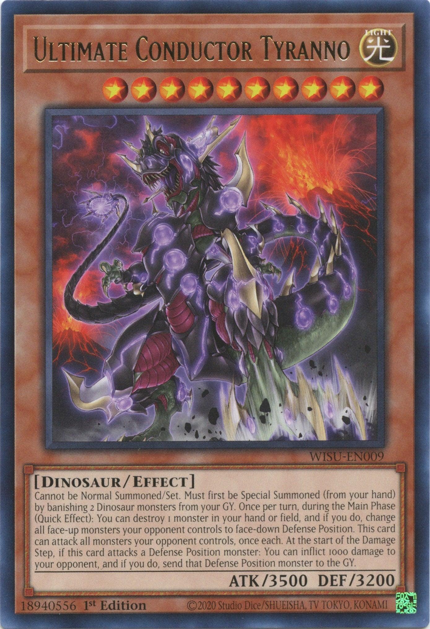 1st Edition, Dinosaur, Effect Monster, Light, Rare, Wild Survivors Ultimate Conductor Tyranno [WISU-EN009] Rare - Trading Card World