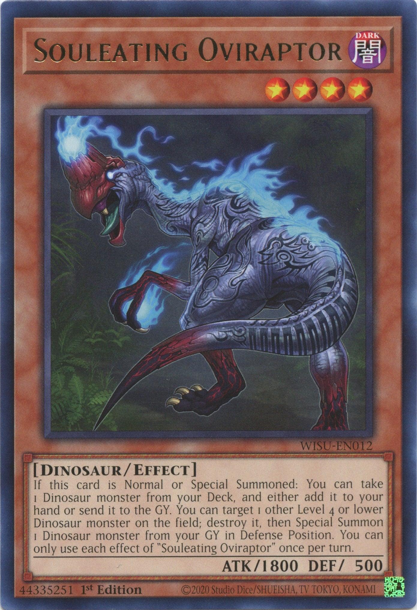 1st Edition, Dark, Dinosaur, Effect Monster, Rare, Wild Survivors Souleating Oviraptor [WISU-EN012] Rare - Trading Card World