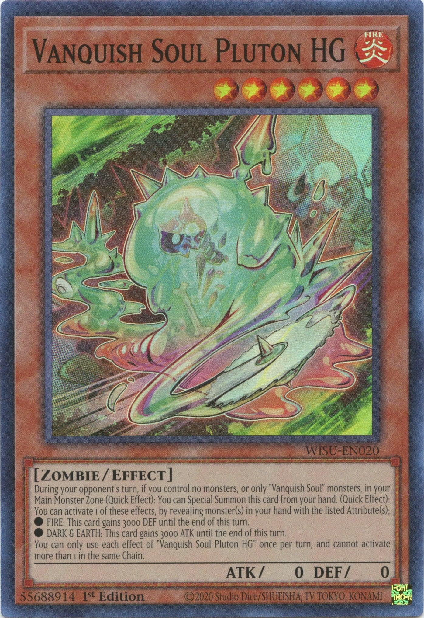 1st Edition, Effect Monster, Fire, Super Rare, Wild Survivors, Zombie Vanquish Soul Pluton HG [WISU-EN020] Super Rare - Trading Card World
