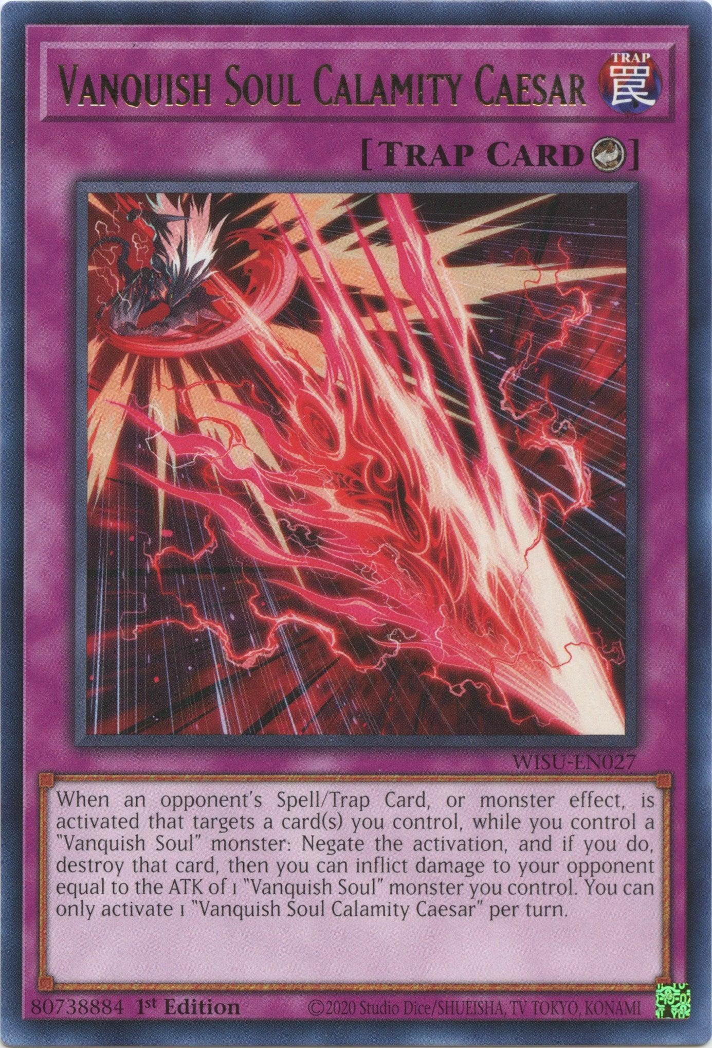 1st Edition, Counter Trap, Rare, Trap, Wild Survivors Vanquish Soul Calamity Caesar [WISU-EN027] Rare - Trading Card World