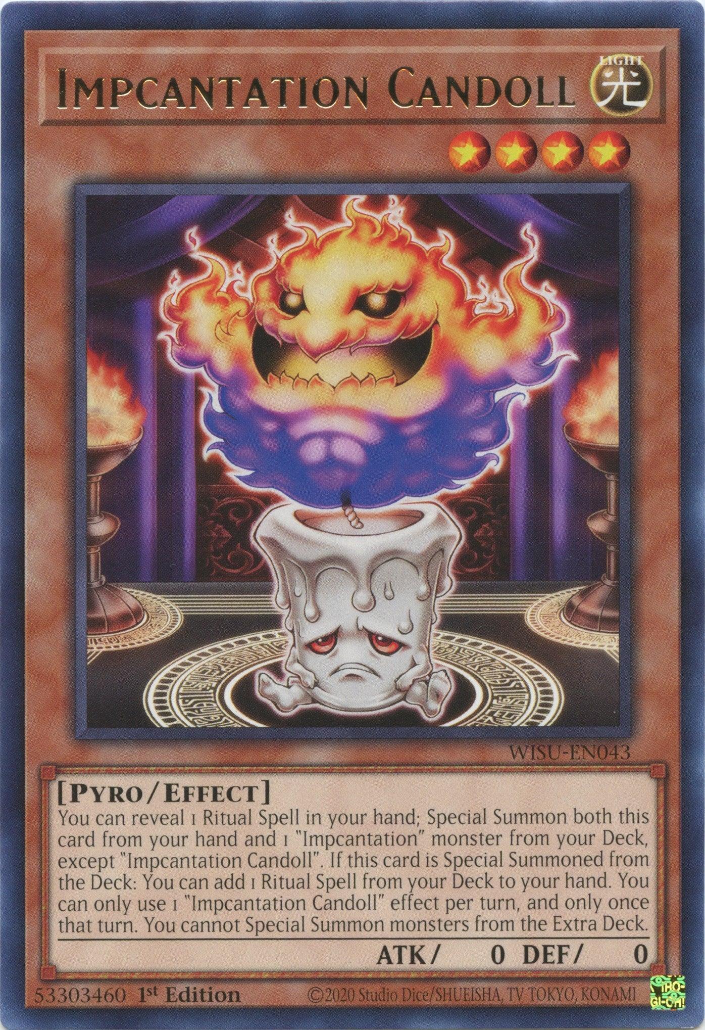 1st Edition, Effect Monster, Light, Pyro, Rare, Wild Survivors Impcantation Candoll [WISU-EN043] Rare - Trading Card World