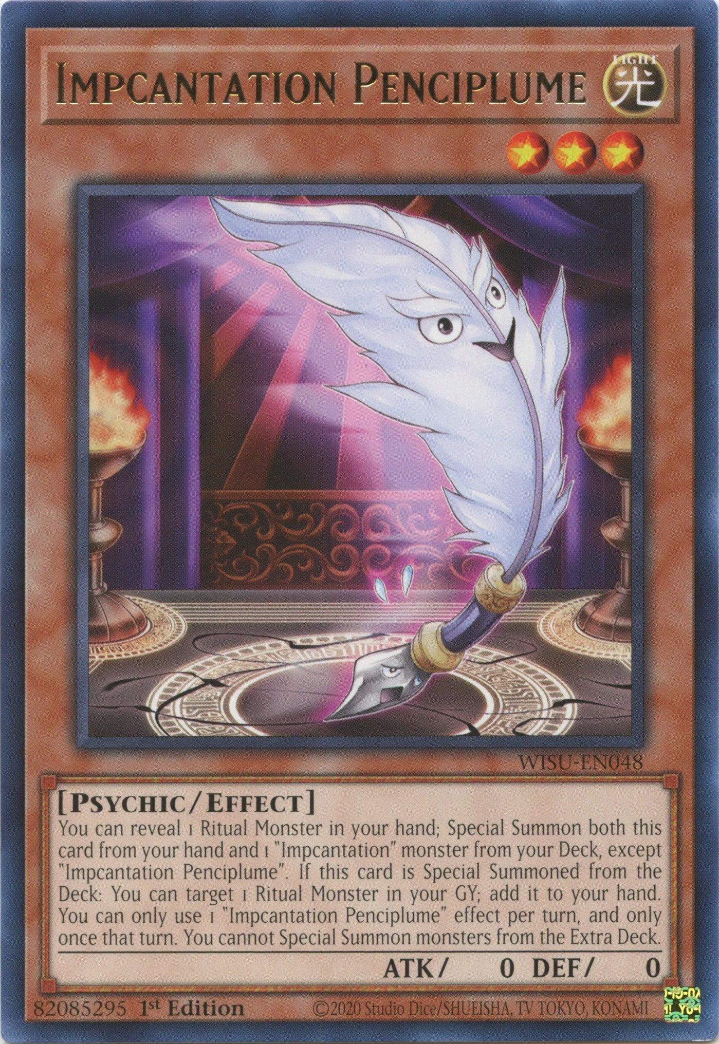 1st Edition, Effect Monster, Light, Psychic, Rare, Wild Survivors Impcantation Penciplume [WISU-EN048] Rare - Trading Card World