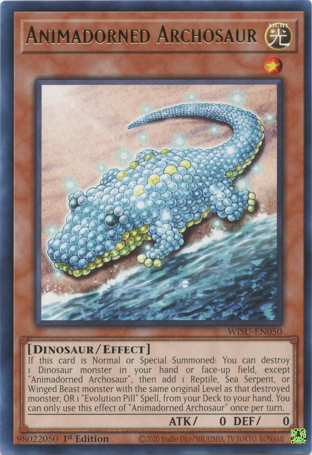 1st Edition, Dinosaur, Effect Monster, Light, Rare, Wild Survivors Animadorned Archosaur [WISU-EN050] Rare - Trading Card World