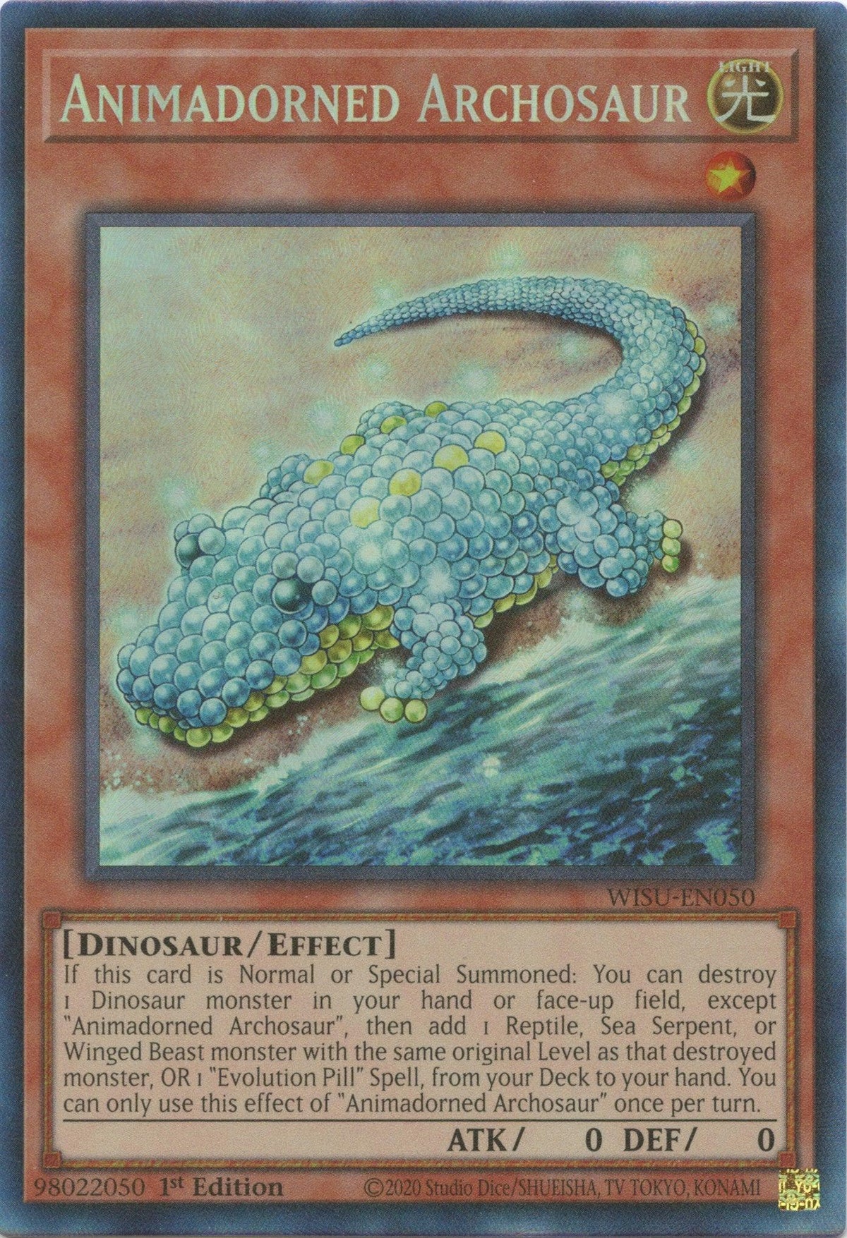 1st Edition, Collector's Rare, Dinosaur, Effect Monster, Light, Wild Survivors Animadorned Archosaur [WISU-EN050] Collector's Rare - Trading Card World