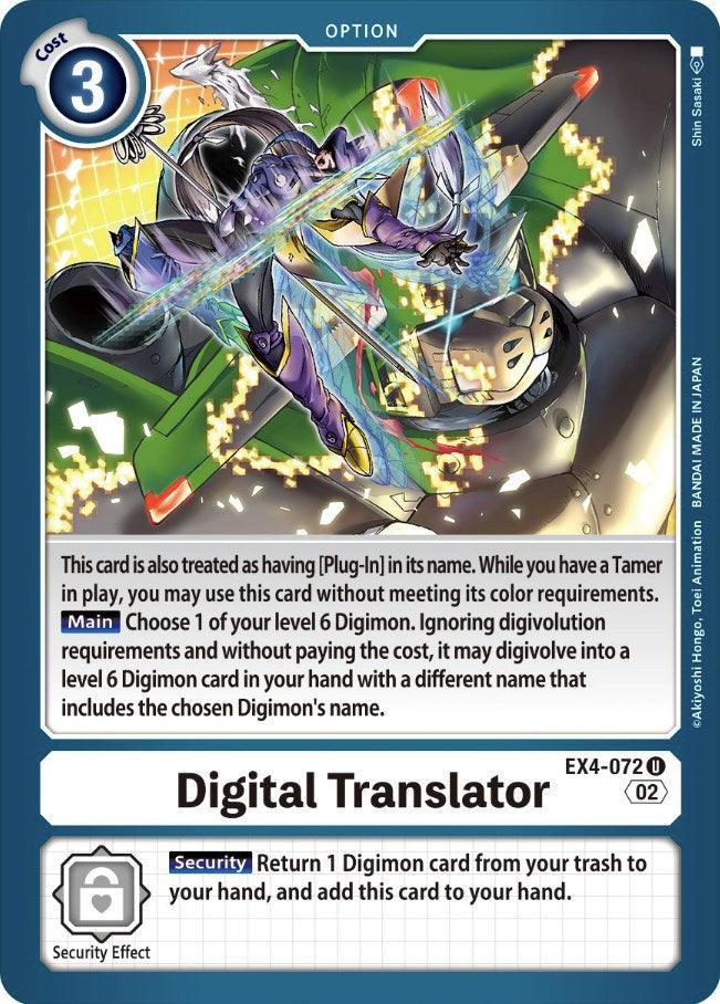 Alternative Being Booster, EX4-072, Option, Uncommon, White Digital Translator [EX4-072] [Alternative Being Booster] - Trading Card World