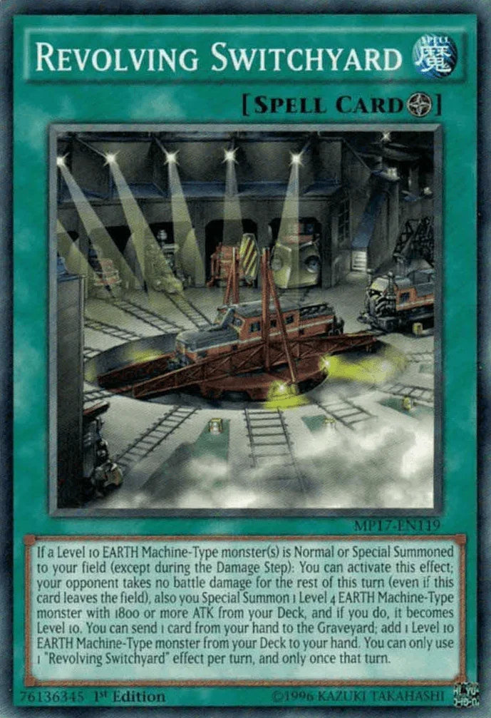 1st Edition, 2017 Mega-Tins Mega Pack, Common, Field Spell, Spell Revolving Switchyard [MP17-EN119] Common - Trading Card World