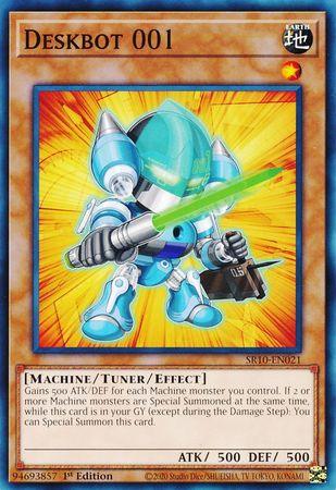 1st Edition, Common, Earth, Machine, Structure Deck: Mechanized Madness, Tuner/Effect Monster Deskbot 001 [SR10-EN021] Common - Trading Card World