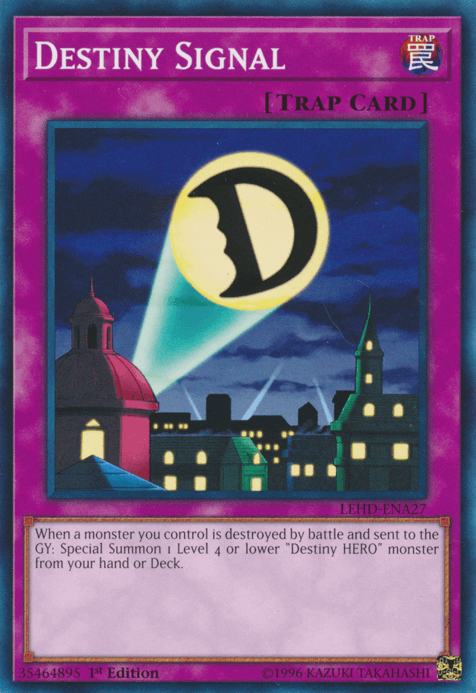 1st Edition, Common, Legendary Hero Decks, Normal Trap, Trap Destiny Signal [LEHD-ENA27] Common - Trading Card World