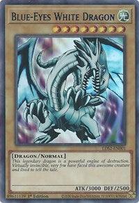 1st Edition, Dragon, Legendary Duelists: Season 2, Light, Normal Monster, Ultra Rare Blue-Eyes White Dragon (Blue) [LDS2-EN001] Ultra Rare - Trading Card World