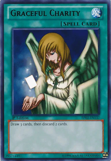 1st Edition, Battle Pack 2: War of the Giants, Mosaic Rare, Normal Spell, Spell, Unlimited Graceful Charity [BP02-EN137] Mosaic Rare - Trading Card World