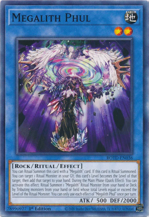 1st Edition, Common, Earth, Rise of the Duelist, Ritual/Effect Monster, Rock Megalith Phul [ROTD-EN036] Common - Trading Card World