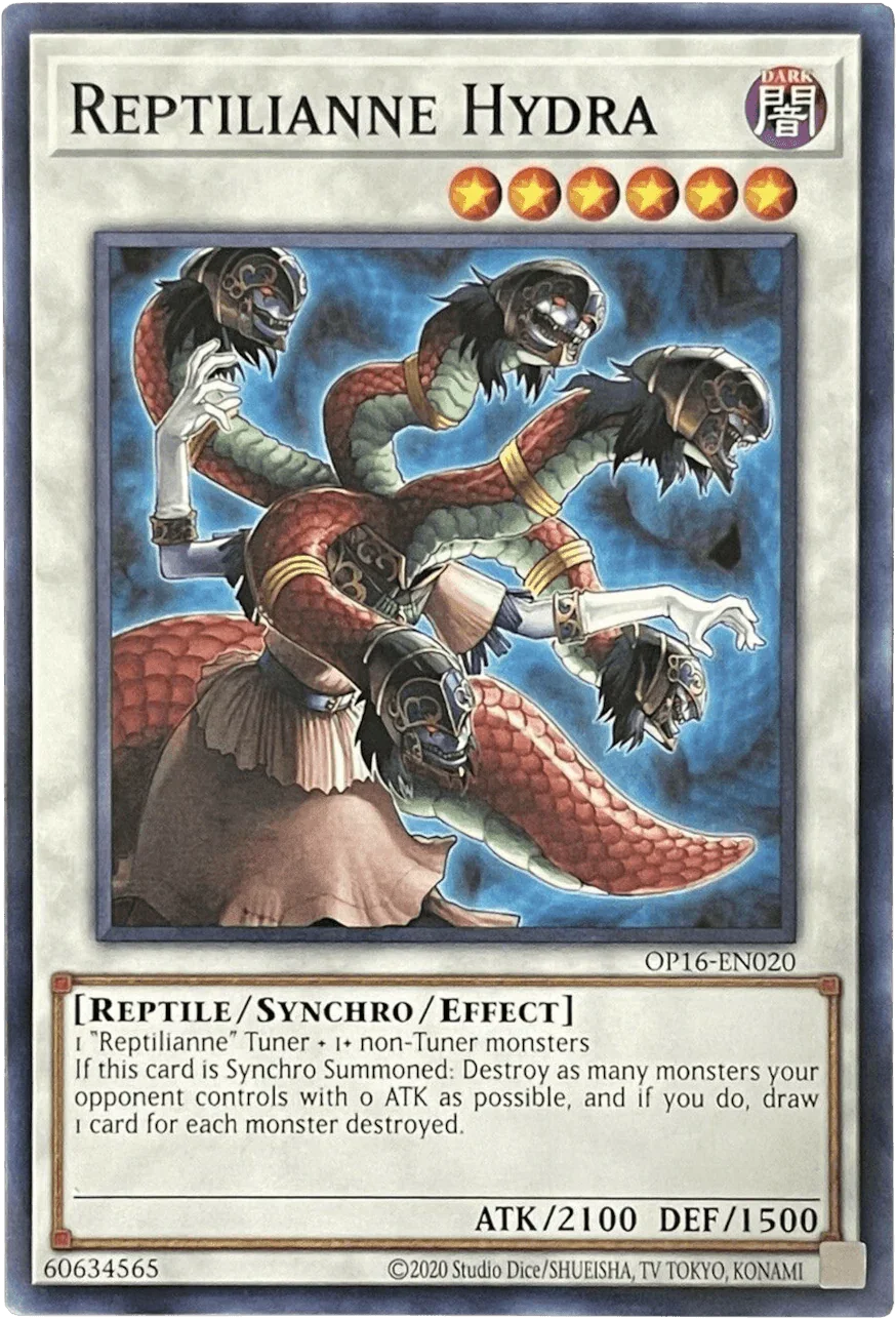 Common, Dark, OTS Tournament Pack 16, Reptile, Synchro, Unlimited Reptilianne Hydra [OP16-EN020] Common - Trading Card World