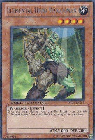Duel Terminal 4, Earth, Effect Monster, Rare, Unlimited, Warrior Elemental Hero Woodsman [DT04-EN058] Rare - Trading Card World